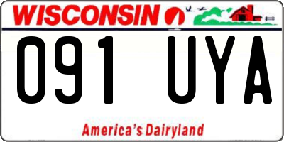 WI license plate 091UYA