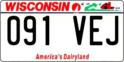 WI license plate 091VEJ