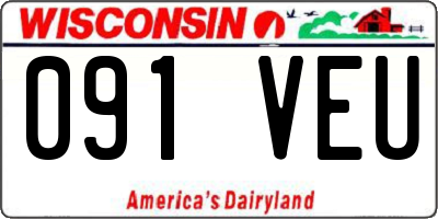 WI license plate 091VEU