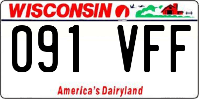 WI license plate 091VFF