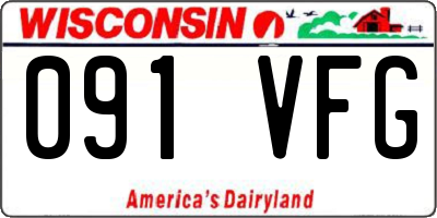 WI license plate 091VFG