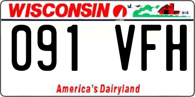 WI license plate 091VFH