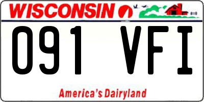 WI license plate 091VFI