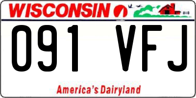 WI license plate 091VFJ