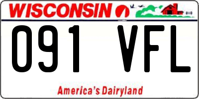 WI license plate 091VFL
