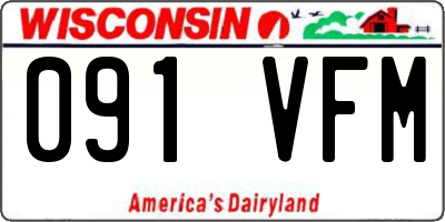 WI license plate 091VFM