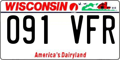WI license plate 091VFR