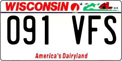 WI license plate 091VFS