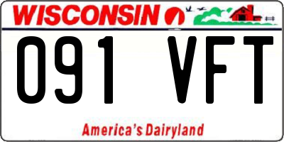 WI license plate 091VFT