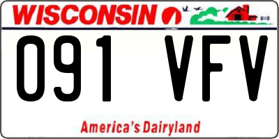WI license plate 091VFV