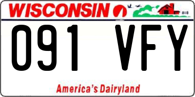 WI license plate 091VFY
