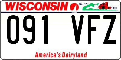 WI license plate 091VFZ