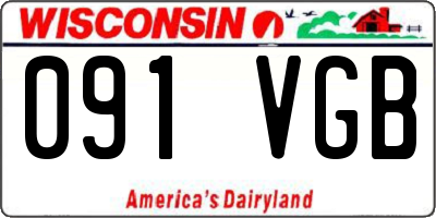 WI license plate 091VGB