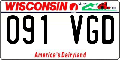 WI license plate 091VGD