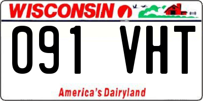 WI license plate 091VHT
