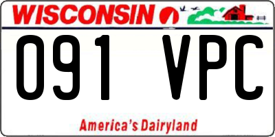 WI license plate 091VPC