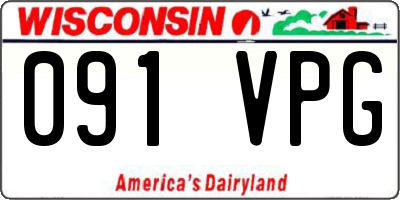 WI license plate 091VPG