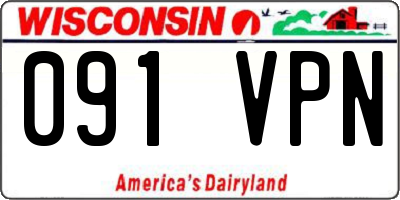 WI license plate 091VPN