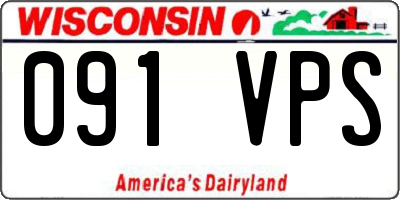 WI license plate 091VPS