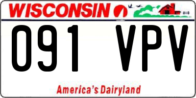 WI license plate 091VPV