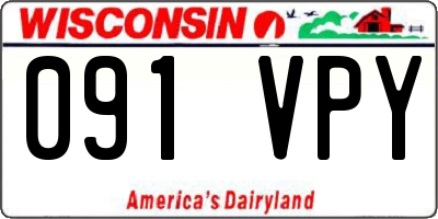 WI license plate 091VPY
