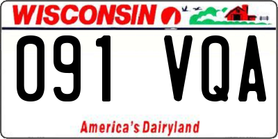 WI license plate 091VQA
