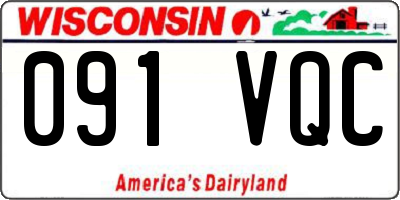 WI license plate 091VQC