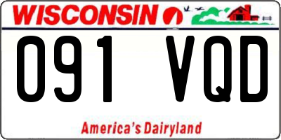 WI license plate 091VQD