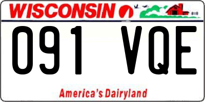 WI license plate 091VQE