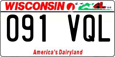 WI license plate 091VQL