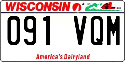 WI license plate 091VQM
