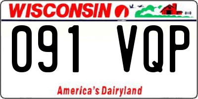 WI license plate 091VQP