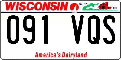 WI license plate 091VQS