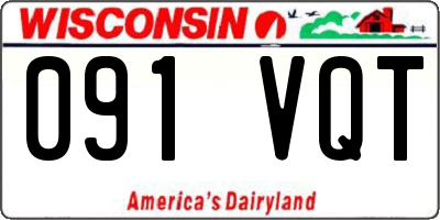 WI license plate 091VQT