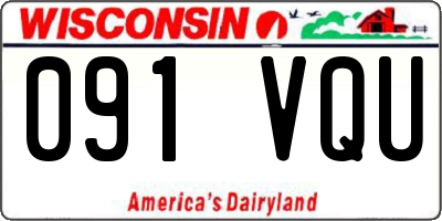 WI license plate 091VQU