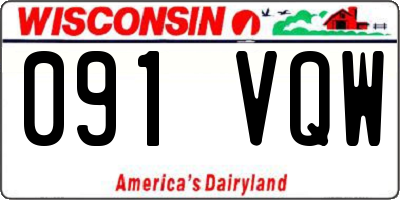 WI license plate 091VQW