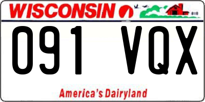 WI license plate 091VQX