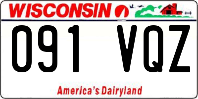 WI license plate 091VQZ
