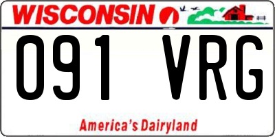 WI license plate 091VRG