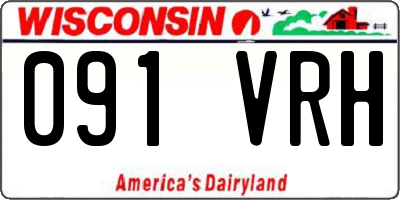 WI license plate 091VRH