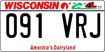 WI license plate 091VRJ