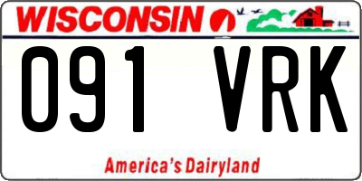 WI license plate 091VRK