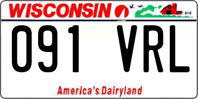 WI license plate 091VRL