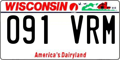 WI license plate 091VRM