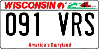 WI license plate 091VRS