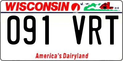 WI license plate 091VRT