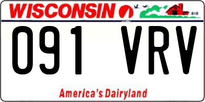 WI license plate 091VRV