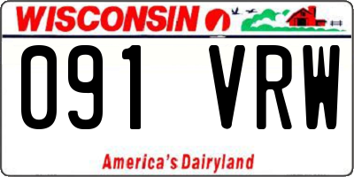 WI license plate 091VRW