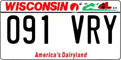 WI license plate 091VRY