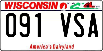 WI license plate 091VSA